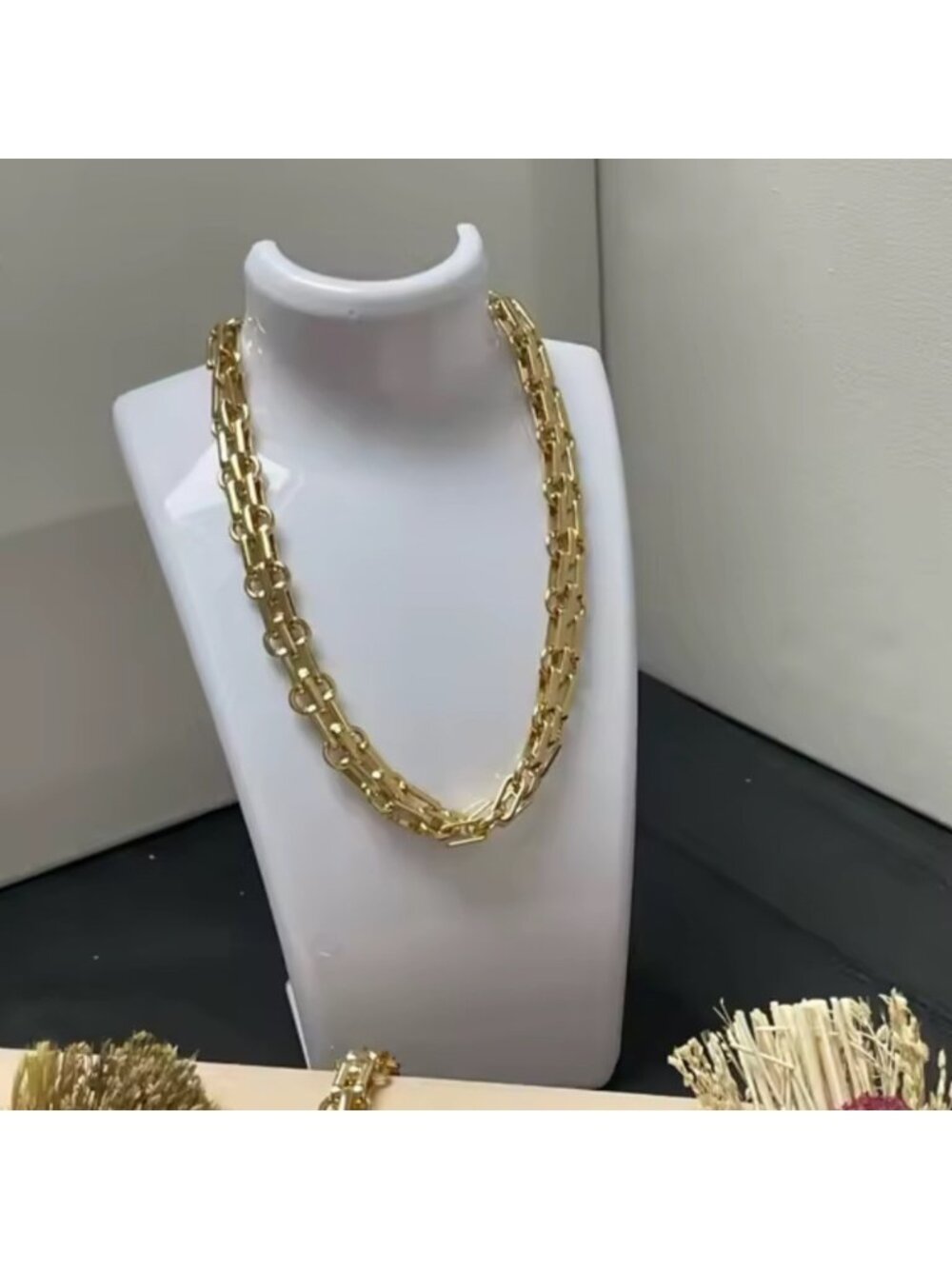 Chunky Gold Chain Necklace - Picture 2 of 4